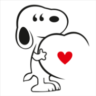 Наклейка валентинка Собачка с сердцем