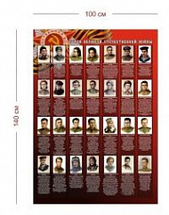Стенд Герои Великой Отечественной войны 100х140 см